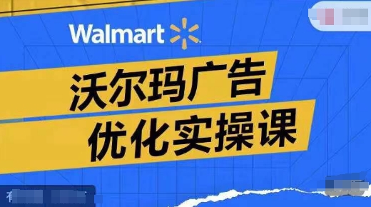 沃尔玛广告优化实操课，广告报告实操讲解，广告如何提高转化和ROAS等-最全项目网