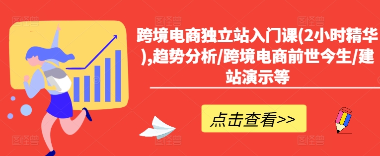 跨境电商独立站入门课(2小时精华),趋势分析/跨境电商前世今生/建站演示等-最全项目网