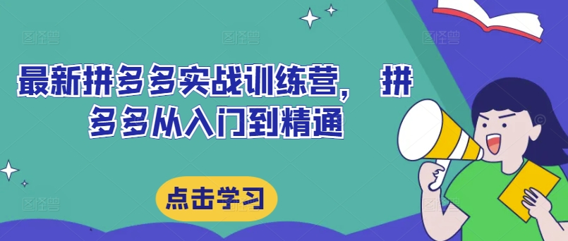 最新拼多多实战训练营， 拼多多从入门到精通-最全项目网