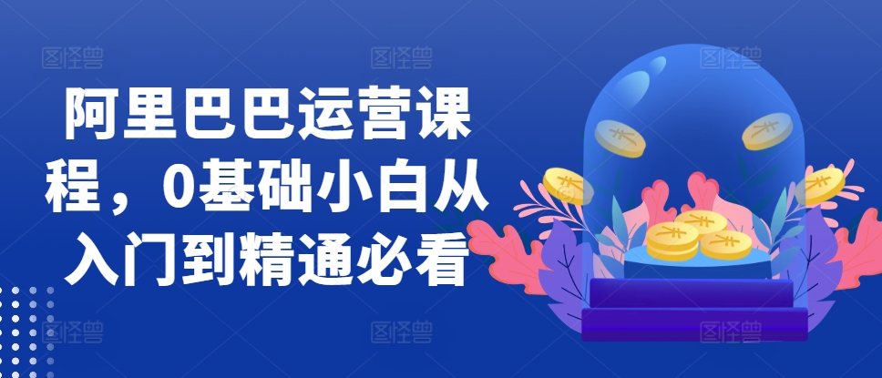 阿里巴巴运营课程，0基础小白从入门到精通必看-最全项目网