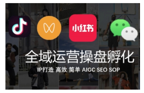 全域运营操盘(抖音+私域+小红书)，IP打造高效简单-最全项目网