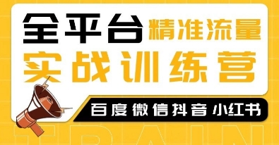 全平台精准流量实战训练营，百度微信抖音小红书SEO引流教程-最全项目网