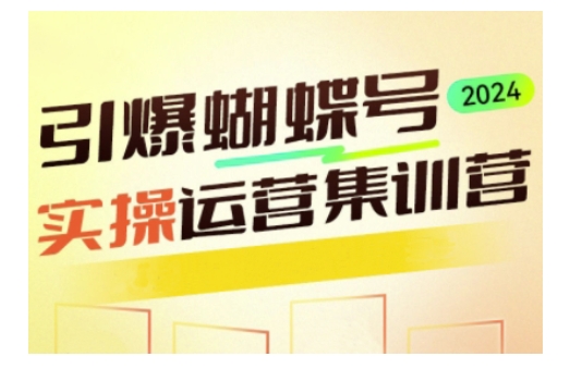 引爆蝴蝶号实操运营，助力你深度掌握蝴蝶号运营，实现高效实操，开启流量变现之路-最全项目网