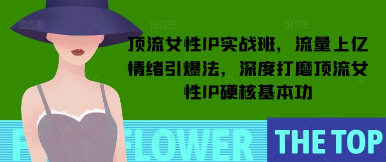 顶流女性IP实战班，流量上亿情绪引爆法，深度打磨顶流女性IP硬核基本功-最全项目网