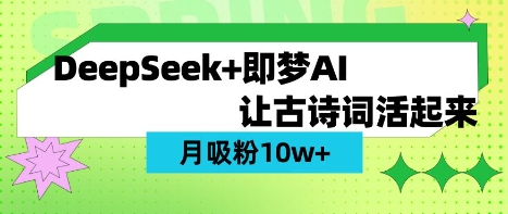 用DeepSeek做AI 古诗词视频，涨粉 10W+(保姆级教程)-最全项目网