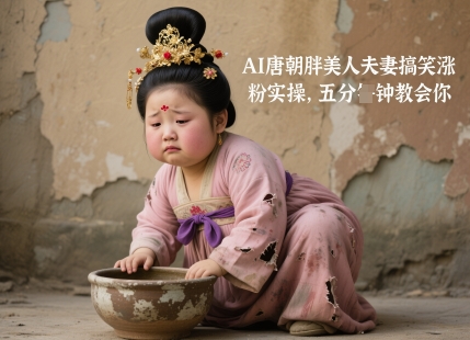 AI唐朝胖美人夫妻搞笑涨粉实操，五分钟教会你-最全项目网