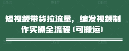 短视频带货拉流量，编发视频制作实操全流程(可搬运)-最全项目网