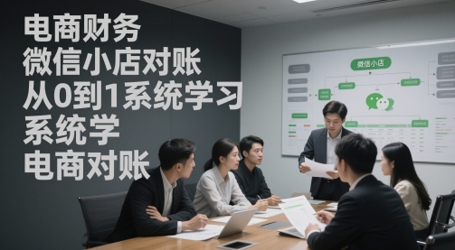 电商财务微信小店对账，从0到1系统学习电商对账-最全项目网