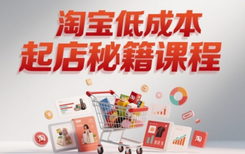 淘宝低成本起店系统课，助你快速起店，实现弯道超车-最全项目网