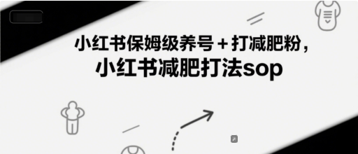 小红书保姆级养号+打减肥粉，小红书减肥打法sop-最全项目网
