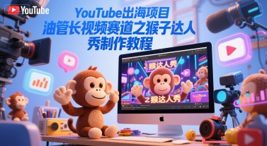 YouTube出海项目，油管长视频赛道之猴子达人秀制作教程-最全项目网