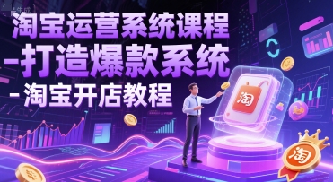 淘宝运营系统课程-打造爆款系统-淘宝开店教程-最全项目网