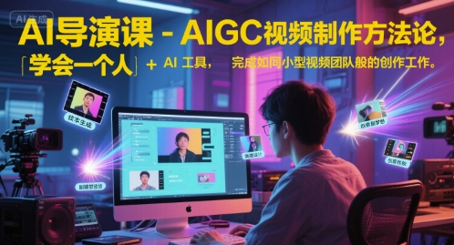 AI导演课-AIGC视频制作方法论，学会一个人+AI工具，完成如同小型视频团队般的创作工作，实现导演梦-最全项目网