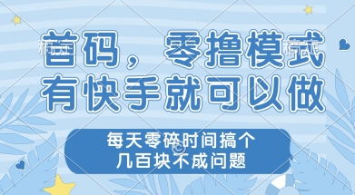 首码零撸项目，有快手就可以做，每天业务时间搞个几张不是问题【揭秘】-最全项目网