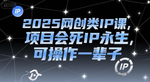 2025网创类IP课，项目会死IP永生，可操作一辈子-最全项目网
