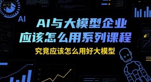 AI与大模型企业应该怎么用系列课程，究竟应该怎么用好大模型-最全项目网