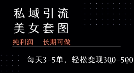 私域卖套图每天3-5单   每单利润99-2张+-最全项目网