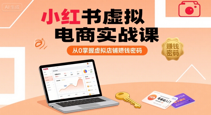 小红书虚拟电商实战课，从0掌握虚拟店铺賺钱密码-最全项目网