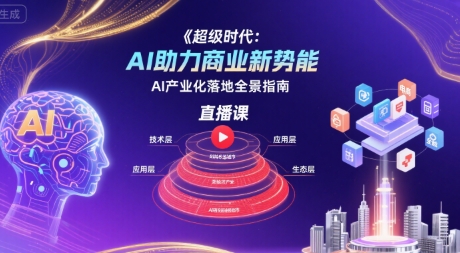 超级时代：AI助力商业新势能直播课，AI产业化落地全景指南-最全项目网