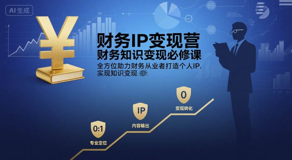 财务IP变现营，财务知识变现必修课，全方位助力财务从业者打造个人IP，实现知识变现-最全项目网