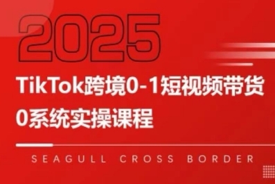 TikTok跨境0-1短视频带货，系统拆解TikTok跨境带货全链路，实现跨境可持续盈利-最全项目网