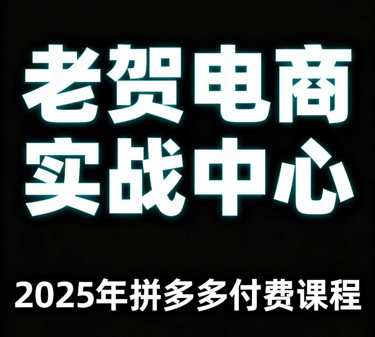 老贺电商2025年拼多多付费课程，用通俗易懂的方法告诉你多多怎么玩-最全项目网
