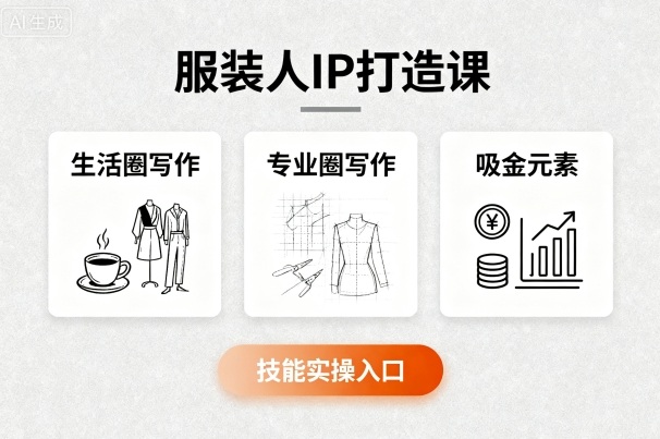服装人IP打造课，文案创富+生活圈写作+专业圈写作+服装人专属+吸金元素+技能实操-最全项目网