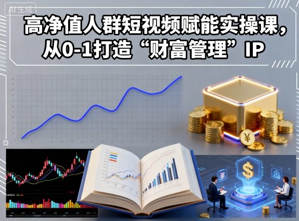 高净值人群短视频赋能实操课，从0-1打造“财富管理”IP-最全项目网