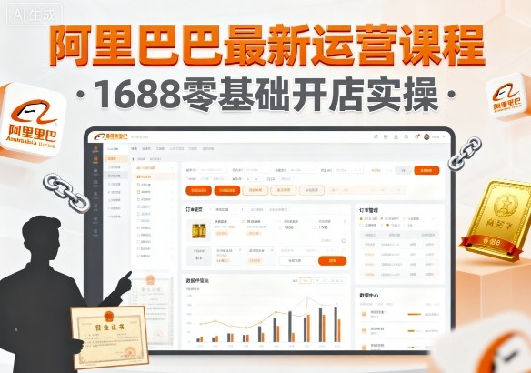 阿里巴巴最新运营课程，1688零基础开店实操-最全项目网