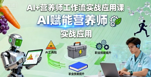 AI+营养师工作流实战应用课，AI赋能营养师-最全项目网
