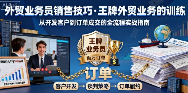 外贸业务员销售技巧，王牌外贸业务的训练-最全项目网