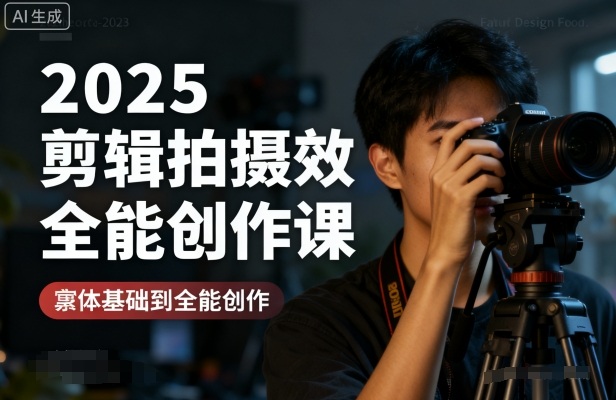 2025剪辑拍摄特效全能创作课，零基础到全能创作-最全项目网