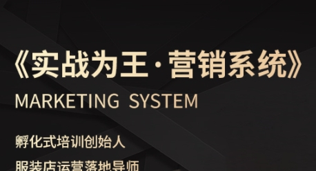服装老板必修课《实战为王-营销系统》实现业绩被动式增长-最全项目网
