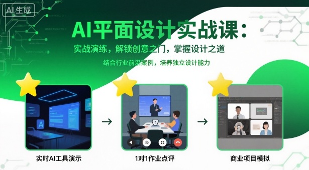 AI平面设计实战课，实战演练，解锁创意之门，掌握设计之道-最全项目网