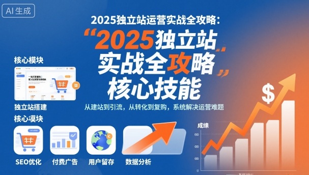 2025独立站运营实战全攻略，一站式掌握独立站运营核心技能-最全项目网
