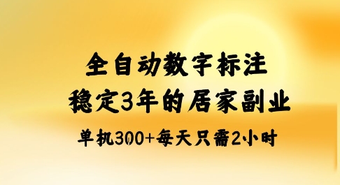 全自动数字标注，稳定3年的蓝海项目，居家也能矩阵开干的副业，单机日入3张+【揭秘】-最全项目网