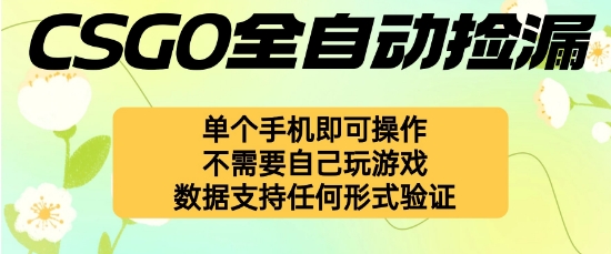 自动挂G捡漏，不用自己挂G不用玩游戏，一个手机即可操作，新手小白轻松月入1W+【揭秘】-最全项目网