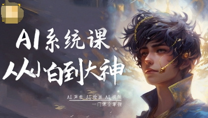 AI系统课程，从小白到大神系统学AI，AI声音-AI绘画-AI视频一门课全掌握-最全项目网
