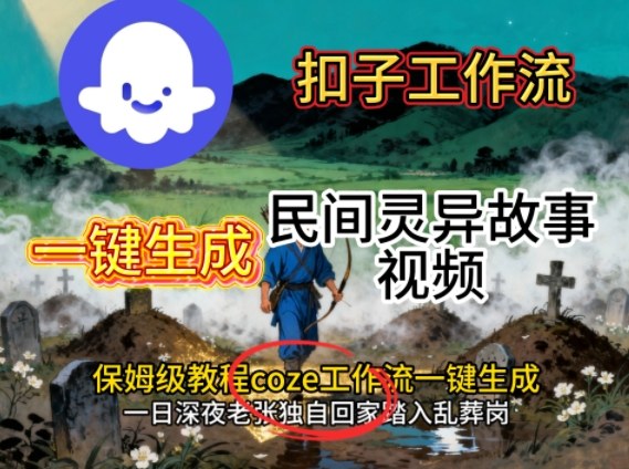 Coze扣子工作流一键生成民间灵异故事视频，保姆级教程搭建教学-最全项目网