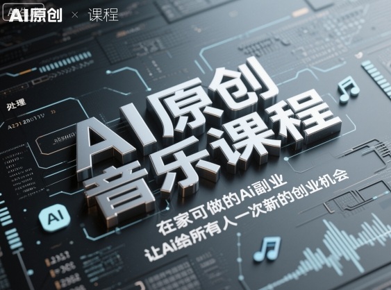 AI原创音乐课程，在家可做的Ai副业，让Ai给所有人一次新的创业机会-最全项目网