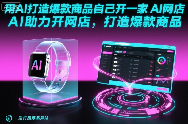 用AI打造爆款商品自己开一家AI网店，AI助力开网店，打造爆款商品-最全项目网