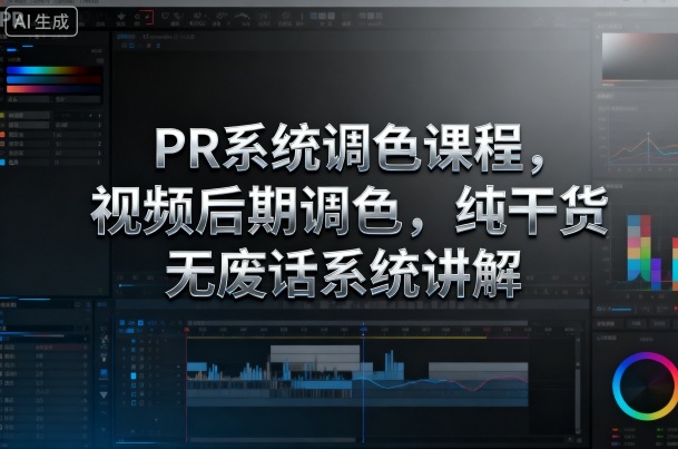 PR系统调色课程，视频后期调色，纯干货无废话系统讲解-最全项目网