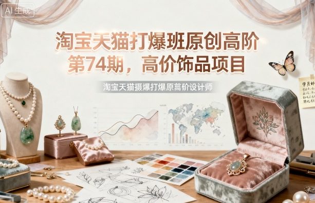 淘宝天猫打爆班原创高阶第74期，高价饰品项目-最全项目网