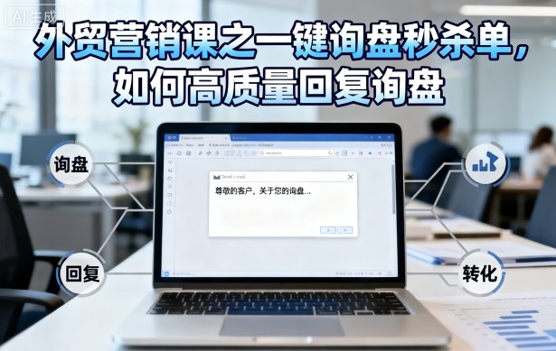 外贸营销课之一键询盘秒杀单，如何高质量回复询盘-最全项目网