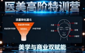 0-1000W医美高阶特训营课程,美学与商业双赋能-最全项目网