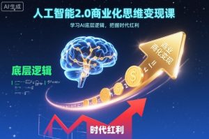 人工智能2.0商业化思维变现课,学习AI底层逻辑,把握时代红利-最全项目网