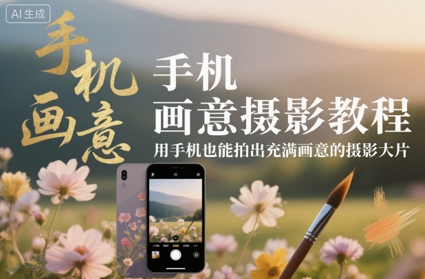 手机画意摄影教程，用手机也能拍出充满画意的摄影大片-最全项目网