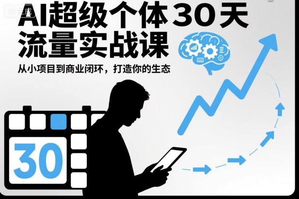 AI超级个体30天流量实战课，从小项目到商业闭环，打造你的生态-最全项目网
