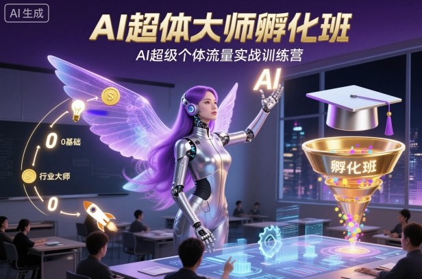 AI超体大师孵化班，AI超级个体流量实战训练营-最全项目网