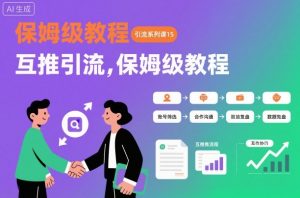 引流系列课15：互推引流，保姆级教程【文档】-最全项目网